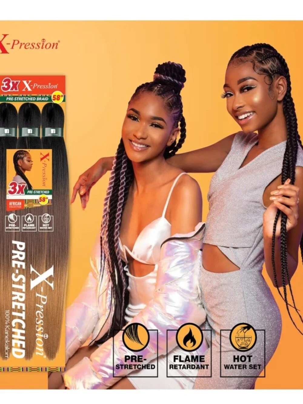 Sensationnel X-pression 3T2/30/27 Prestretched 58